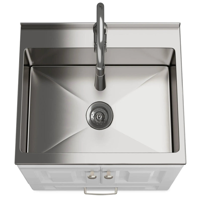 Lawrence - Laundry Cabinet With Faucet And Stainless Steel Sink by Unique Piece Furniture