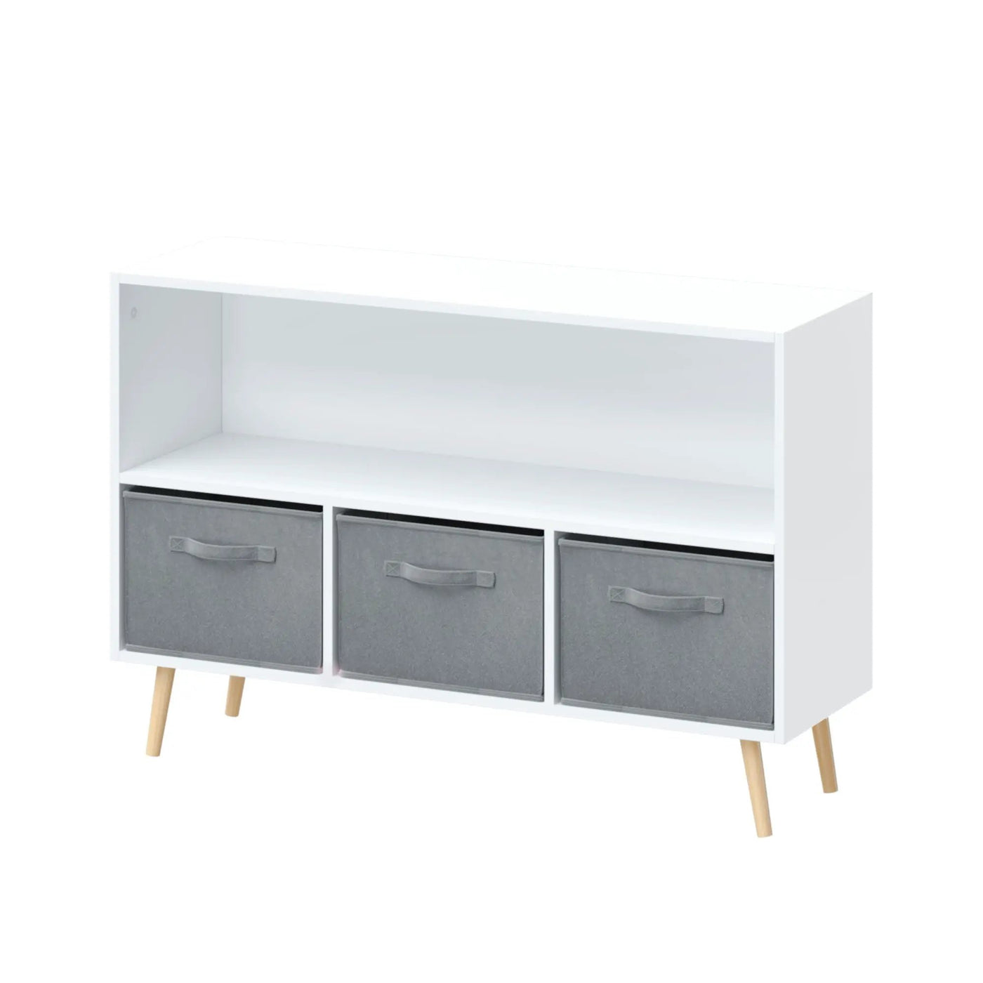 Bookcase With Collapsible Drawers, Book Display Organizer by HouseOfZazla