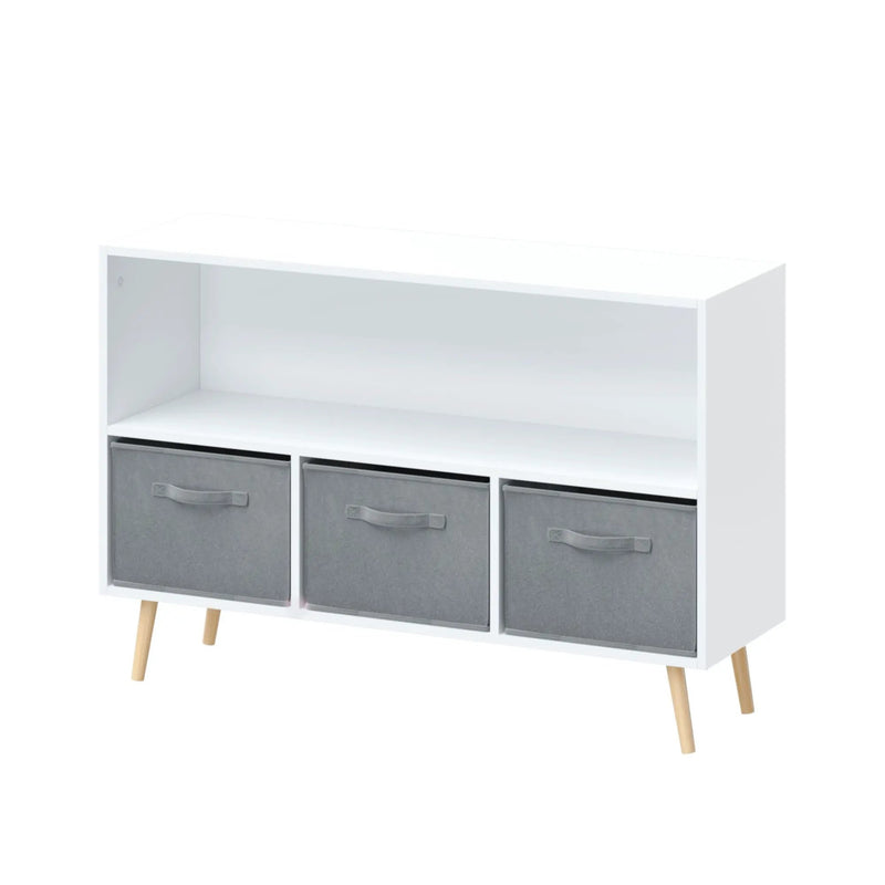 Bookcase With Collapsible Drawers, Book Display Organizer by HouseOfZazla