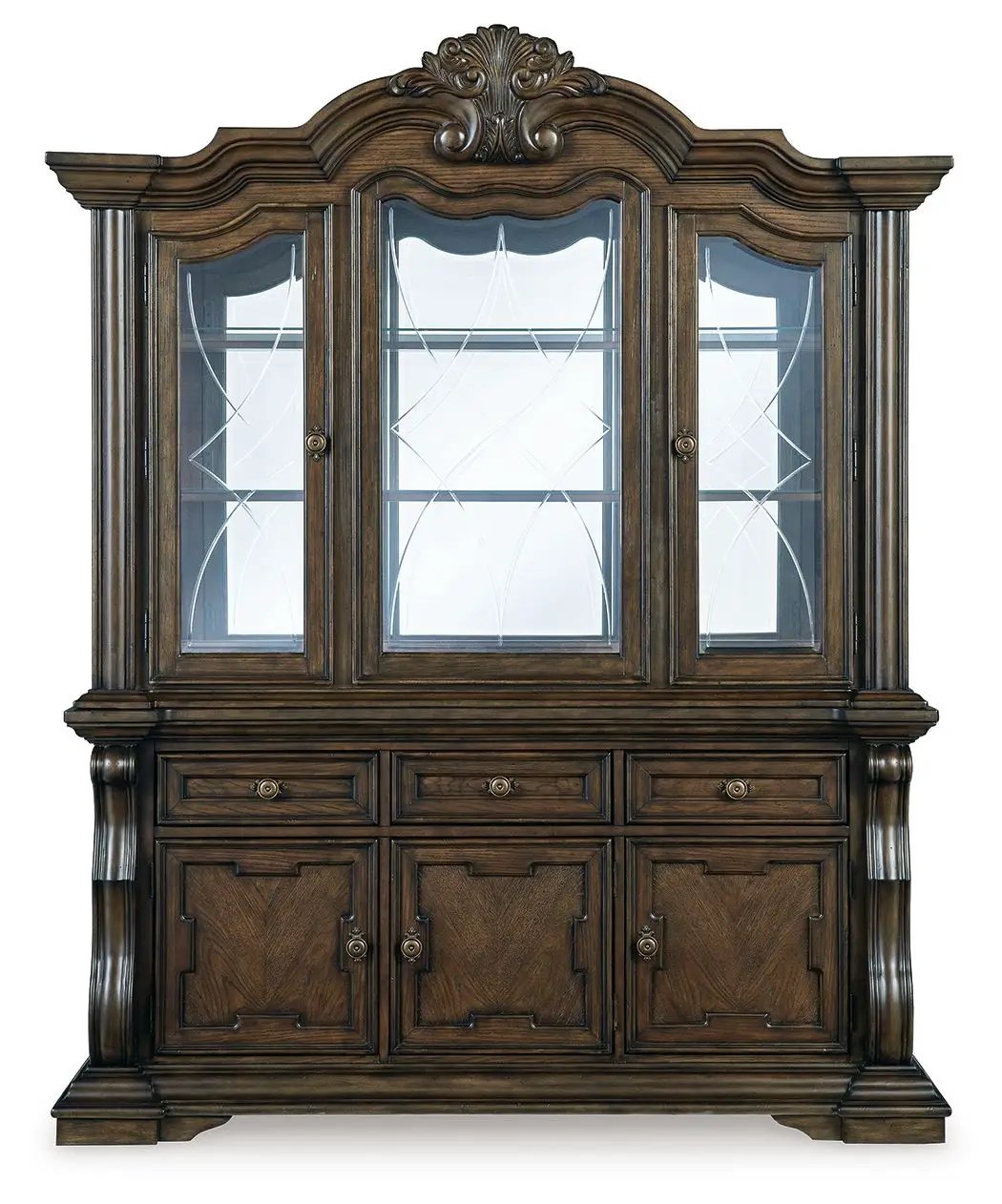 Maylee - Dining Buffet And Hutch - Dark Brown by Unique Piece Furniture