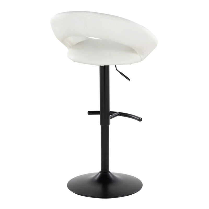 Posh - Contemporary Adjustable Barstool With Swivel & Rounded T Footrest (Set of 2) by Unique Piece Furniture