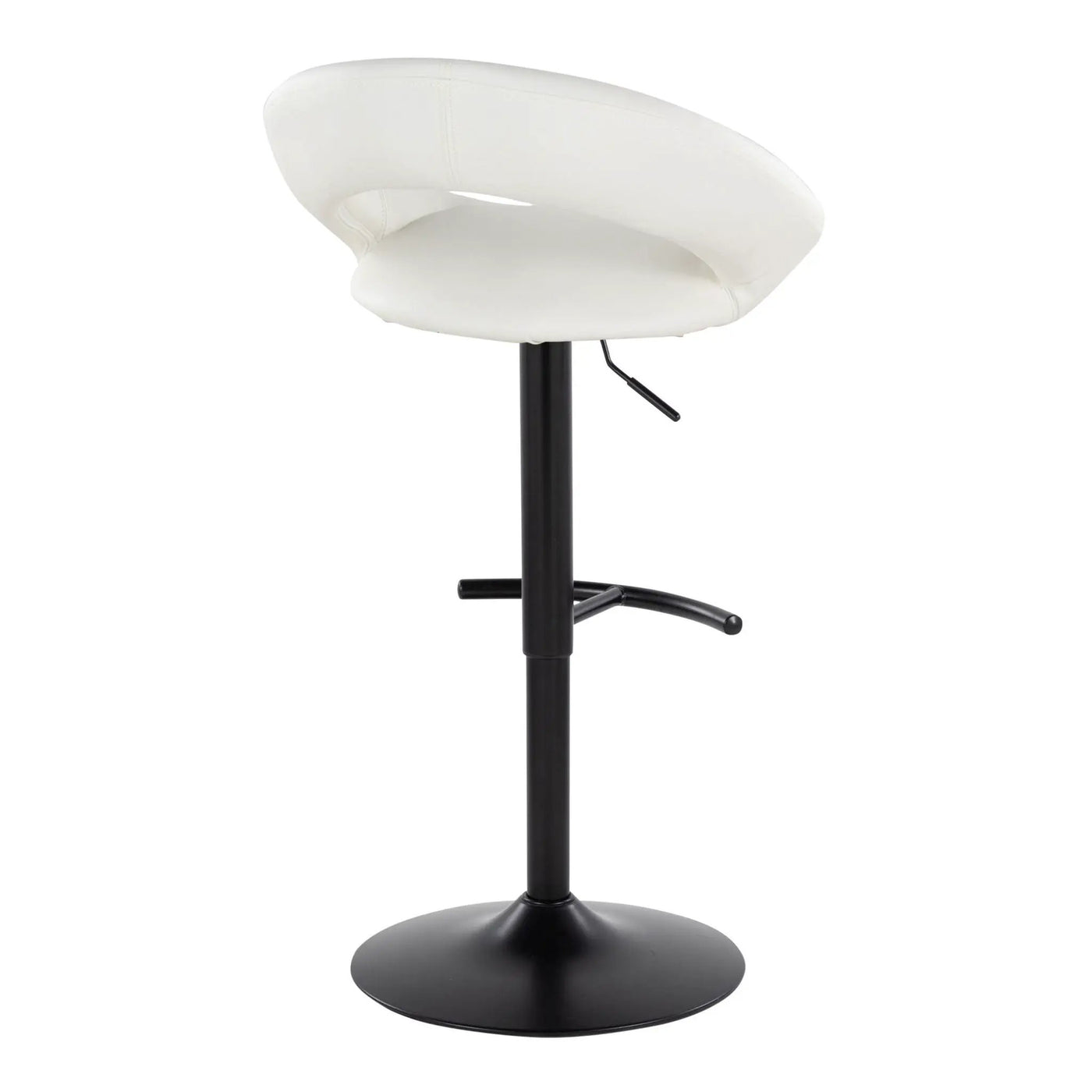 Posh - Contemporary Adjustable Barstool With Swivel & Rounded T Footrest (Set of 2) by HouseOfZazla