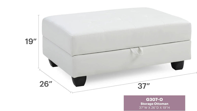Stylish Storage Contemporary Ottoman by Unique Piece Furniture