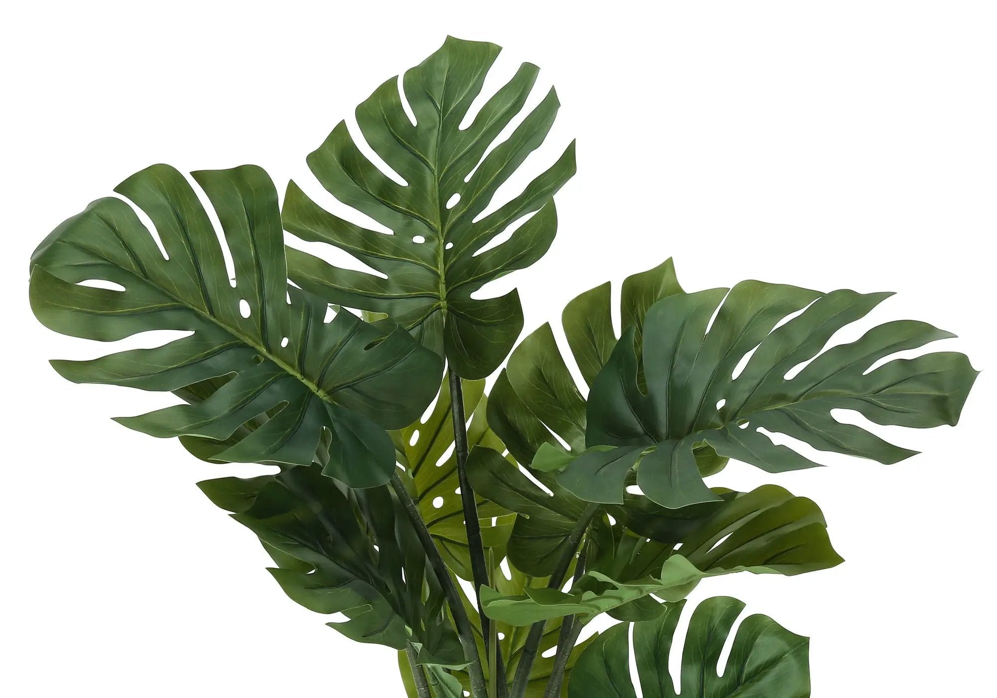 45" Tall, Artificial Plant, Monstera Tree, Indoor, Faux, Fake, Floor, Greenery, Potted, Real Touch, Decorative - Green / Black by Unique Piece Furniture
