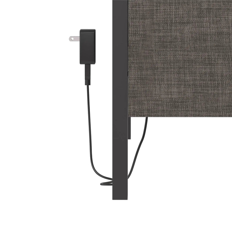 Paloma - Twin Bed With Dual USB Port - Linen by Unique Piece Furniture