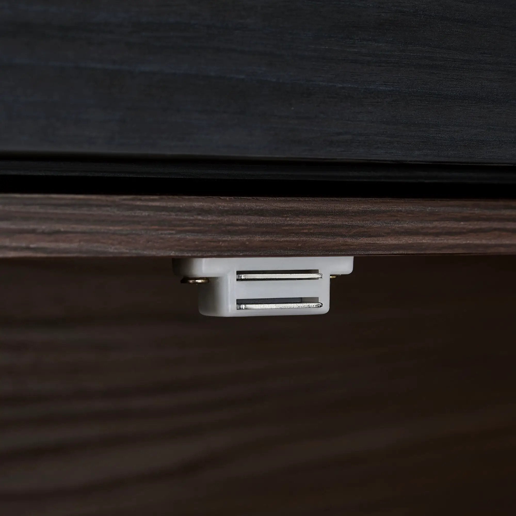 Modern Extendable & Rotating Cabinet With Drawer And Flip Doors For Versatile Storage - Black / Dark Walnut