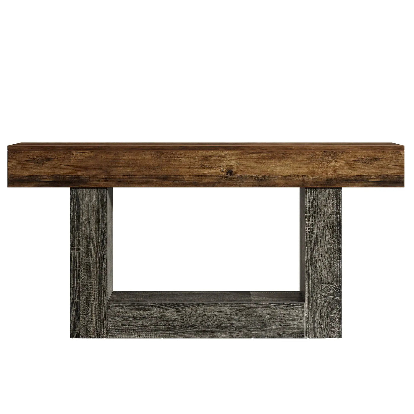 Console Table With 2 Tier Storage, U Shaped Base by HouseOfZazla