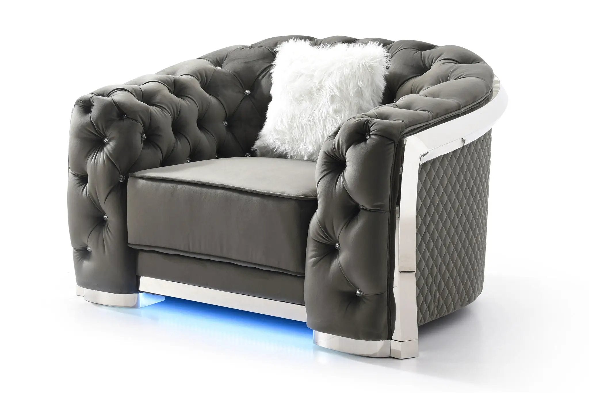 Sophisticated Accent Chair - Gray by HouseOfZazla