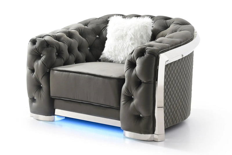 Sophisticated Accent Chair - Gray by HouseOfZazla