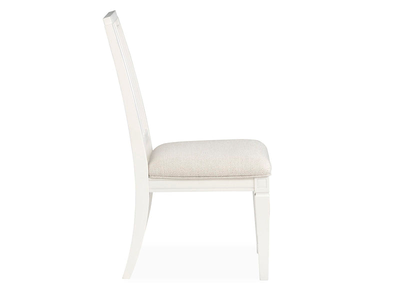 Willowbrook - Upholstered Side Chair With Wood Slat Back (Set of 2) - Egg Shell White, photo 6 of 7