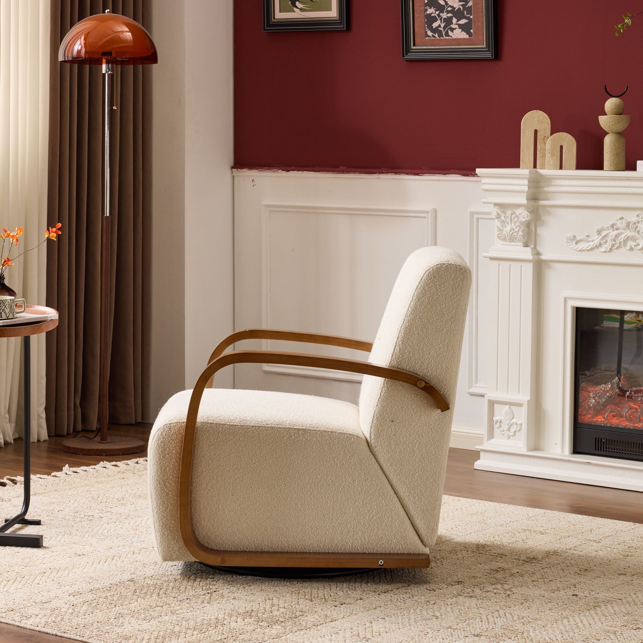 Swivel Accent Rotatable Ergonomic Single Chair For Living Room by HouseOfZazla