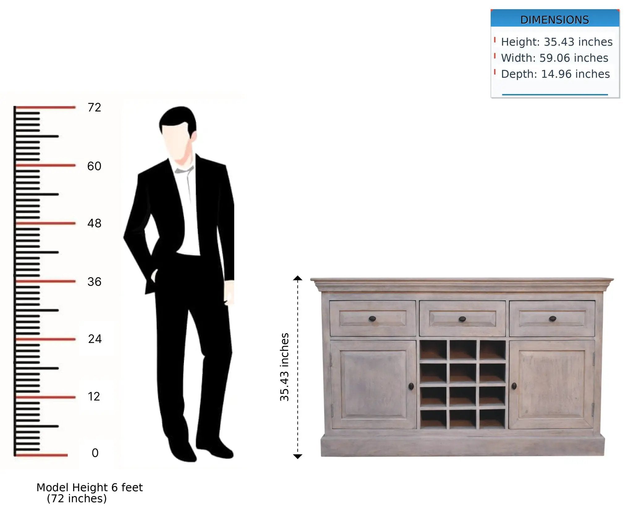 Wine Storage Unit - Gray Ash by HouseOfZazla