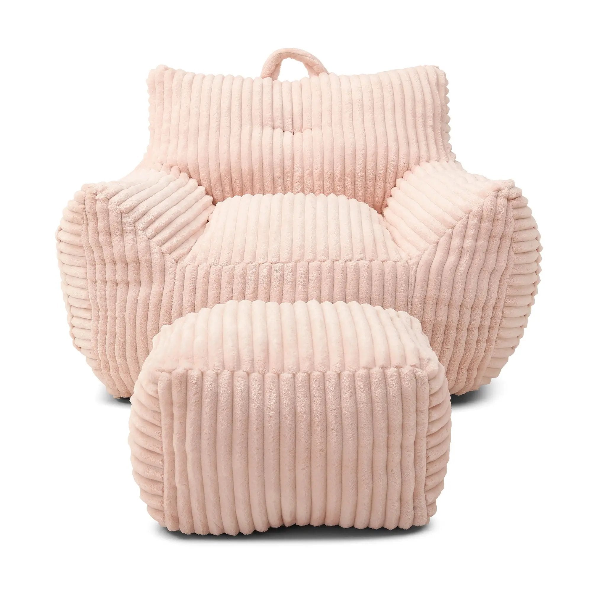 Giant Bean Bag Chair With Armrests And Footstool by HouseOfZazla