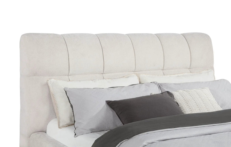 Nollet 48-inch Upholstered California King Platform Bed Cream by Unique Piece Furniture