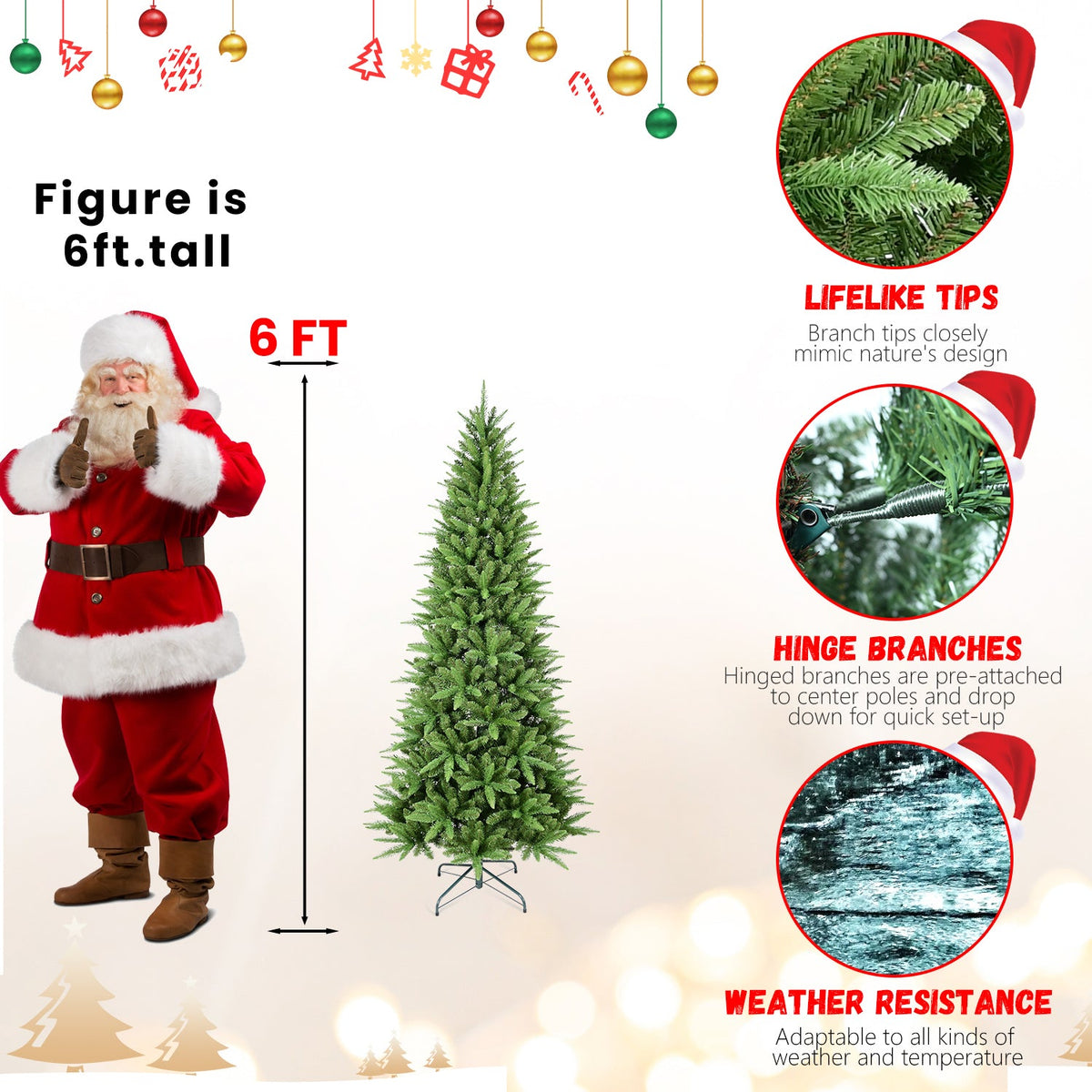 4FT Slim Christmas Tree, photo 10 of 10