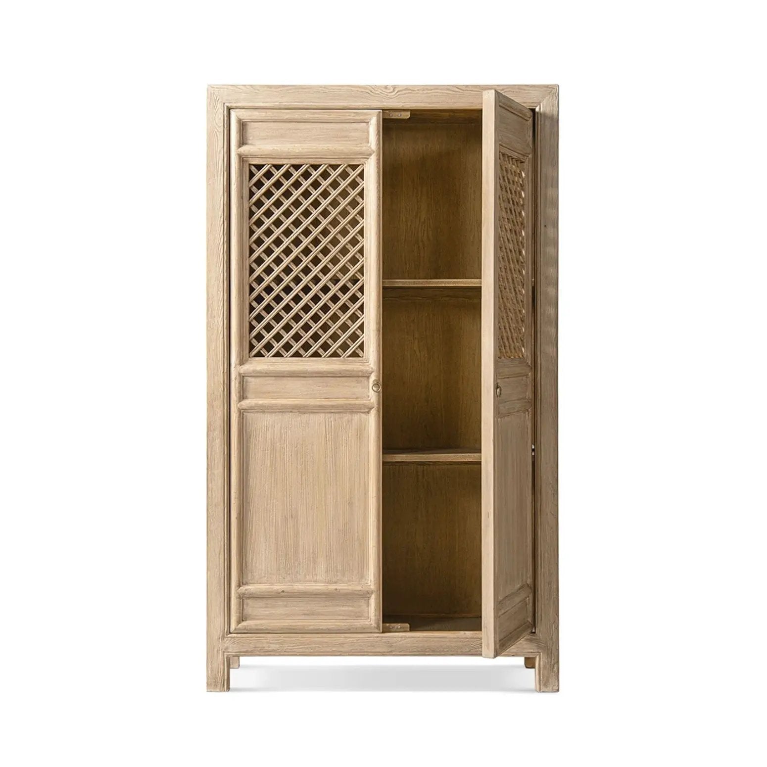 Arden - 2 Door Bookcase Storage Cabinet - Natural by HouseOfZazla