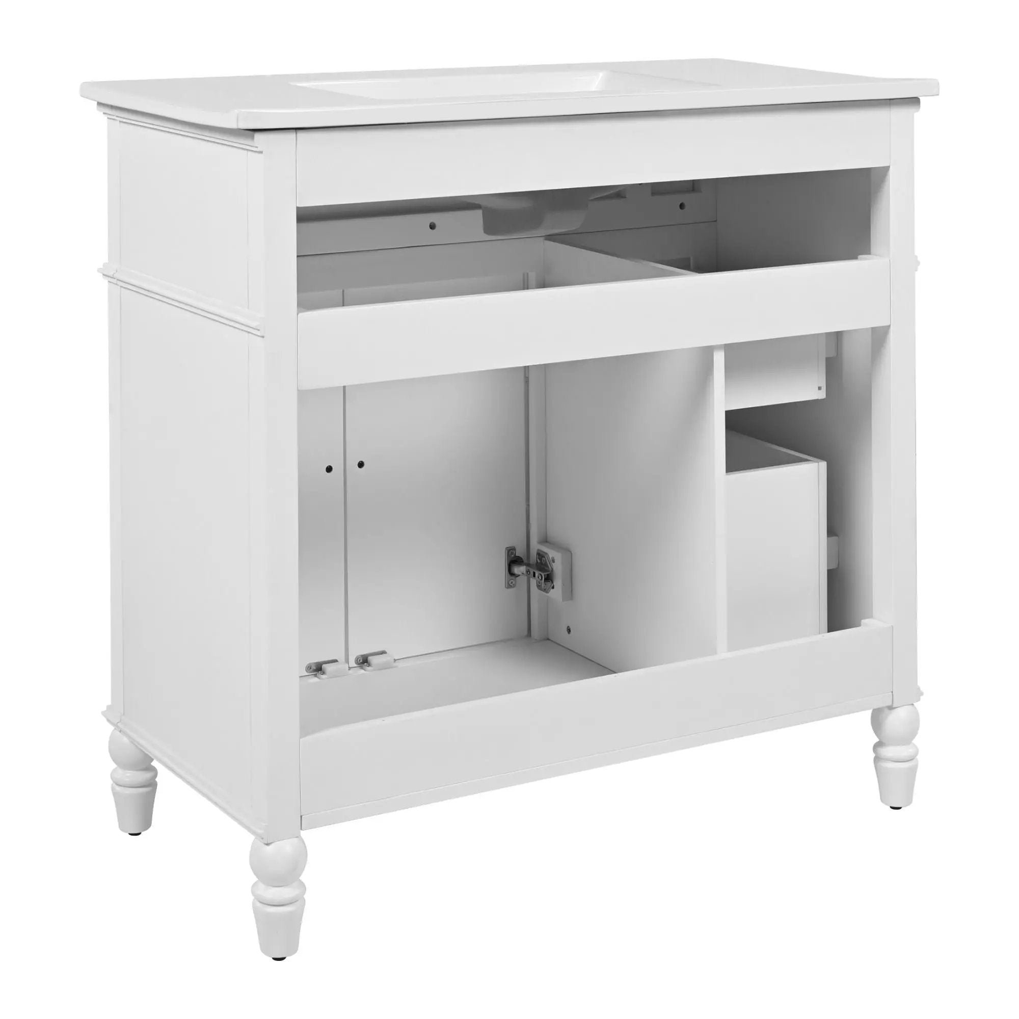 Bathroom Vanity With Sink, 2 Doors 2 Drawers, Freestanding Design by HouseOfZazla