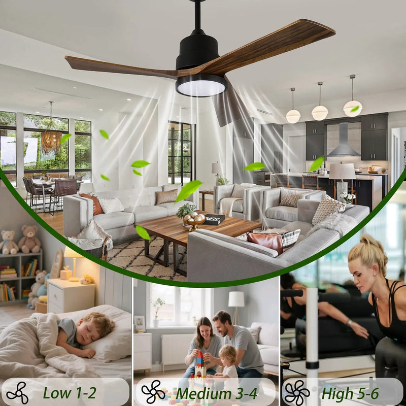 42-Inch Ceiling Fan with Light for Bedroom by HouseOfZazla
