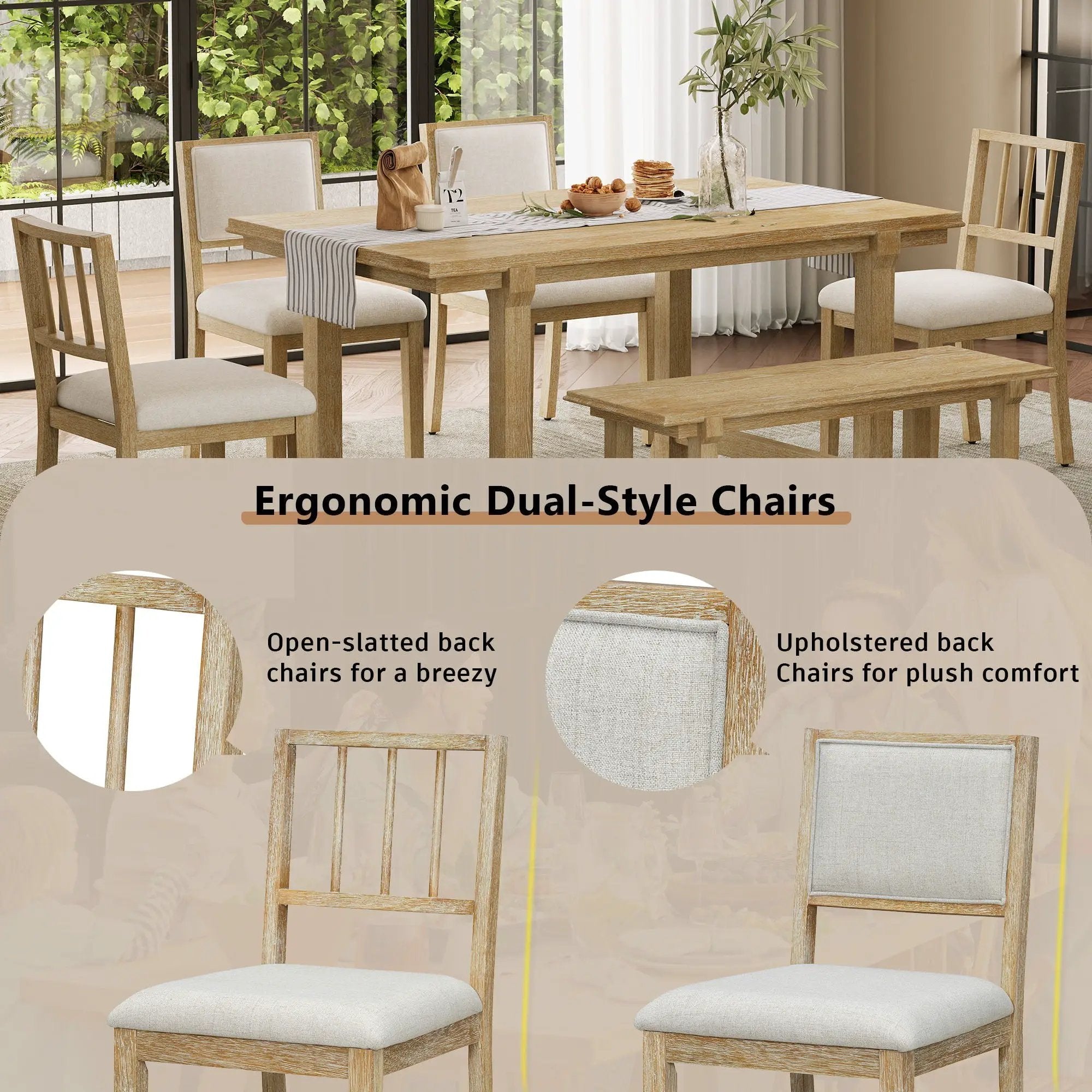 6 Piece Kitchen & Dining Room Furniture by HouseOfZazla