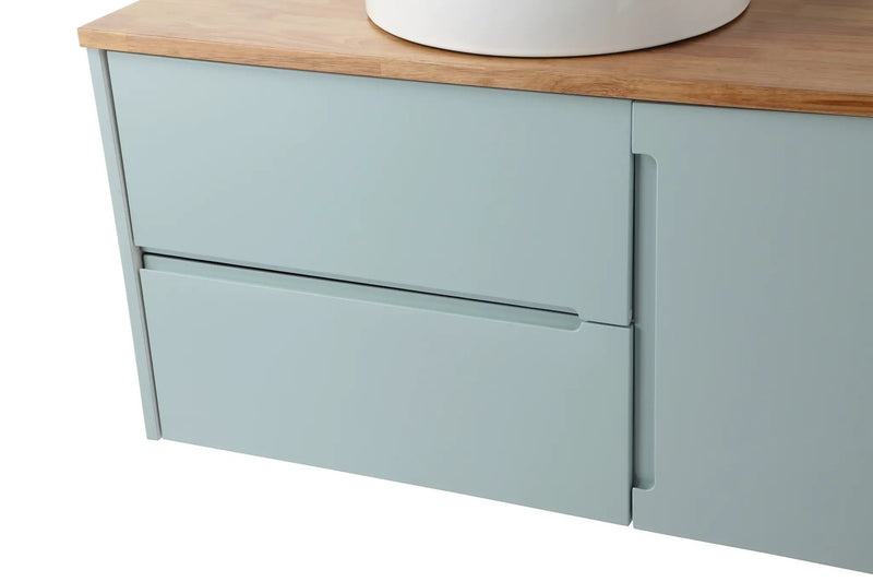 36-Inch Double Drawer + Single Door Wall-Mounted Bathroom Vanity by HouseOfZazla