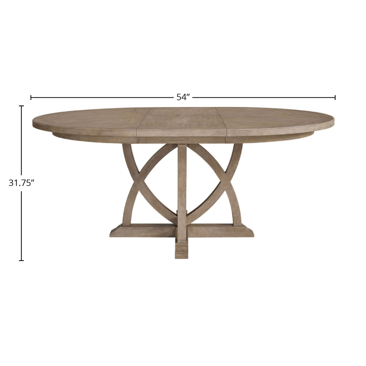 Round Extendable Dining Table with Pedestal Base - Sand, photo 5 of 6