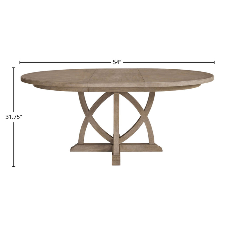 Round Extendable Dining Table with Pedestal Base - Sand, photo 5 of 6