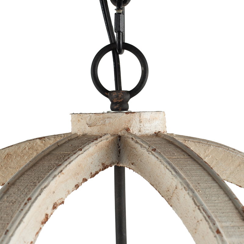 Hanging Light Fixture Chandelier with Adjustable Chain - Light Brown or White, photo 20 of 22