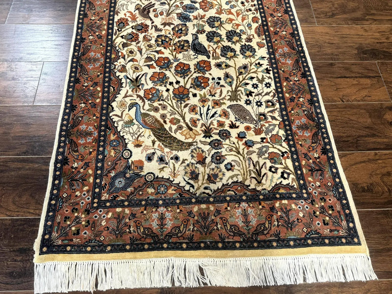 Small Pak Persian Rug 3x5, Peacock Birds Floral by Jewel Rugs