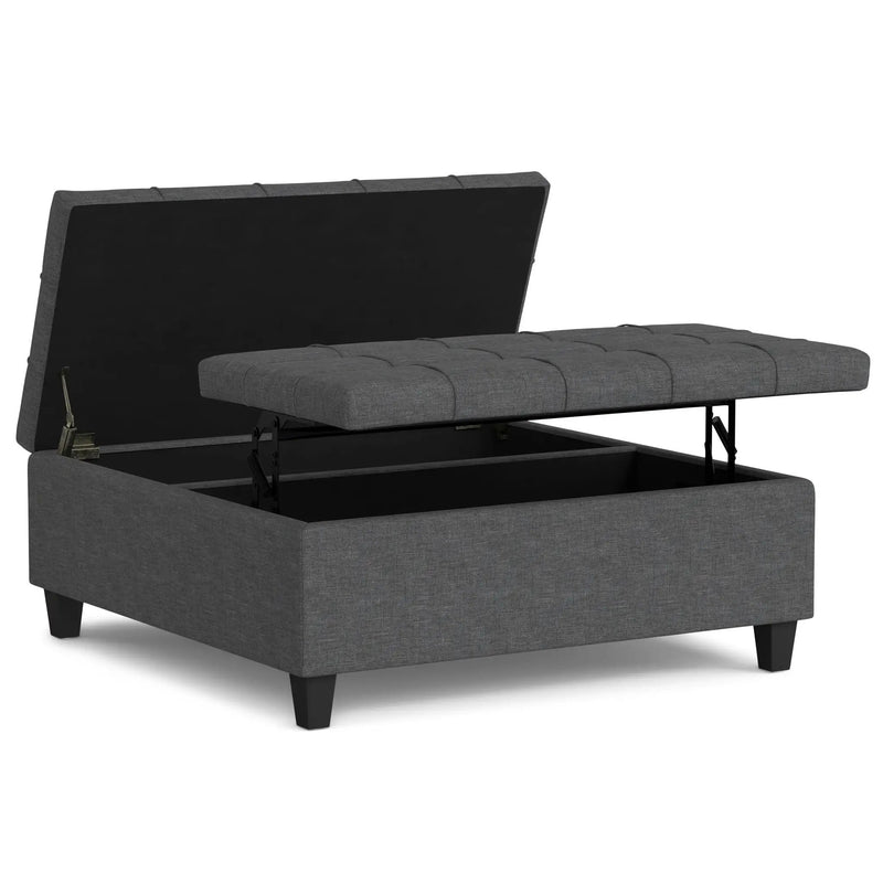 Harrison - Upholstered Coffee Table Storage Ottoman by Unique Piece Furniture