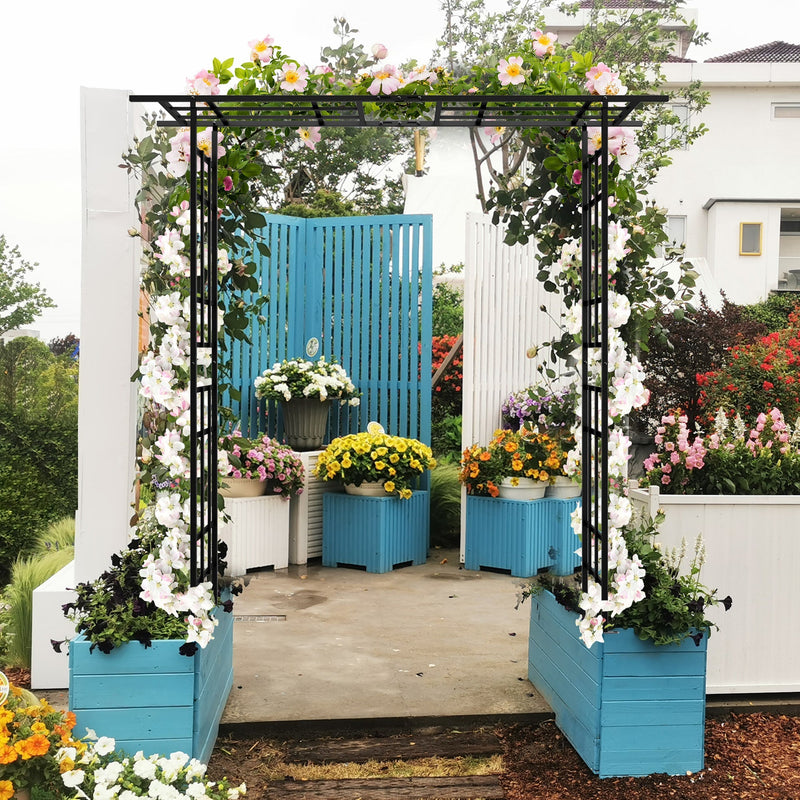 Metal Garden Arch with Adjustable Width for Climbing Plants by HouseOfZazla
