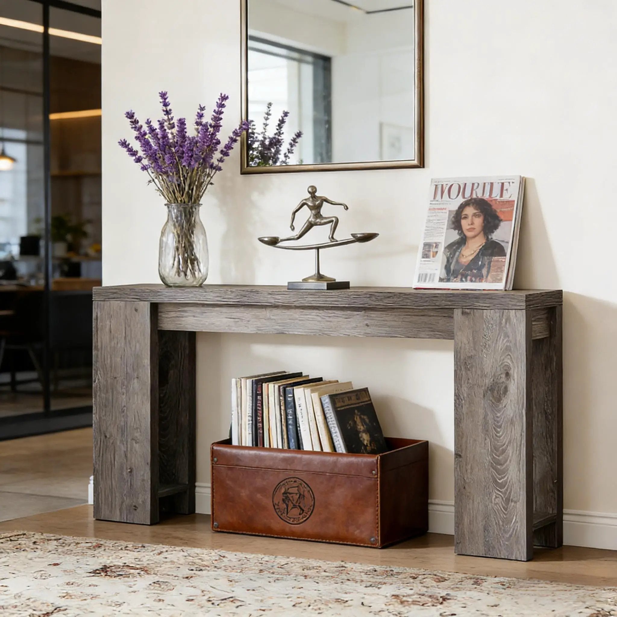 Wood Entryway Console Table, Console Table, Side Table by HouseOfZazla