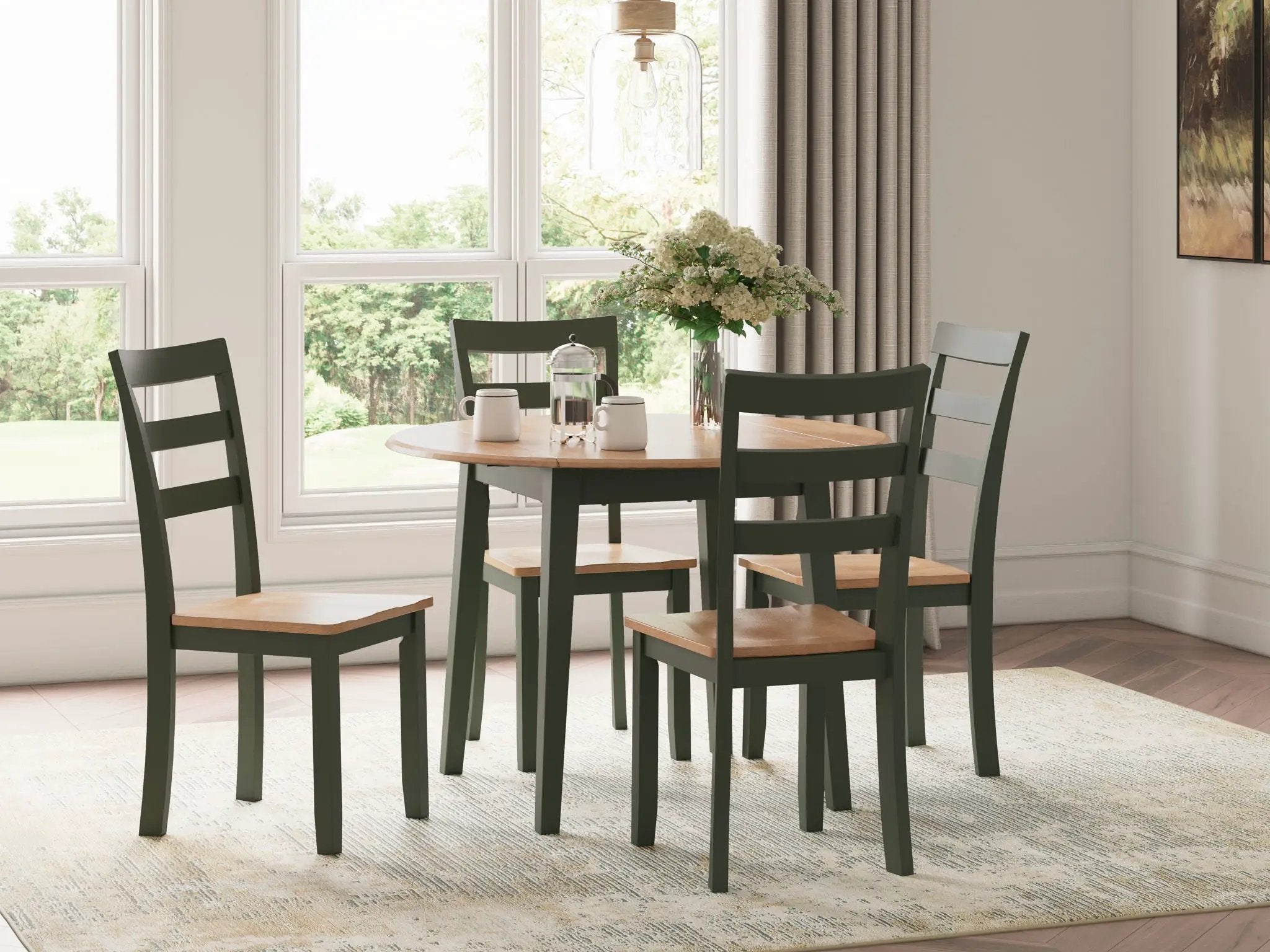 Gesthaven - Round Dining Room Drop Leaf Table by Unique Piece Furniture