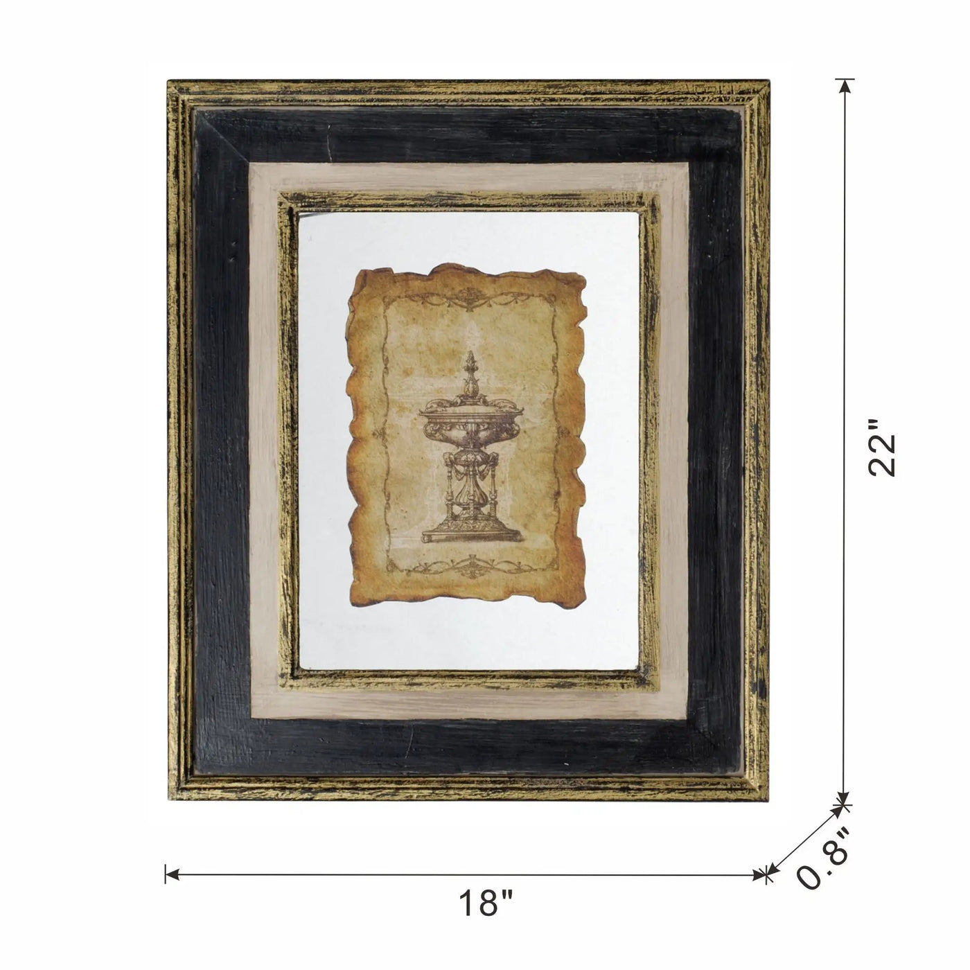 Lucian - Framed Antiqued Sculpture Print by Unique Piece Furniture