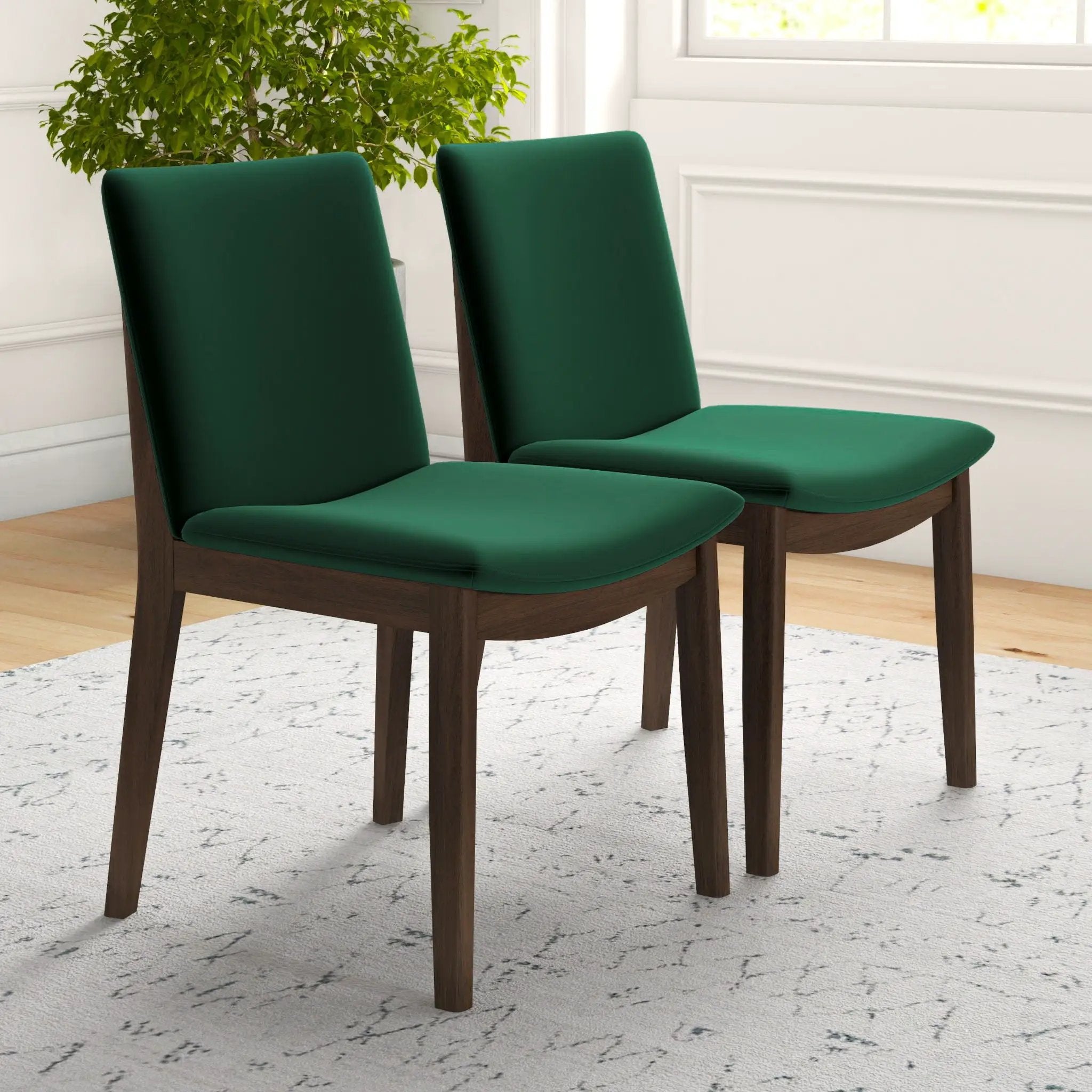 Laura - Mid-Century Modern Solid Wood Dining Chair (Set of 2) by HouseOfZazla