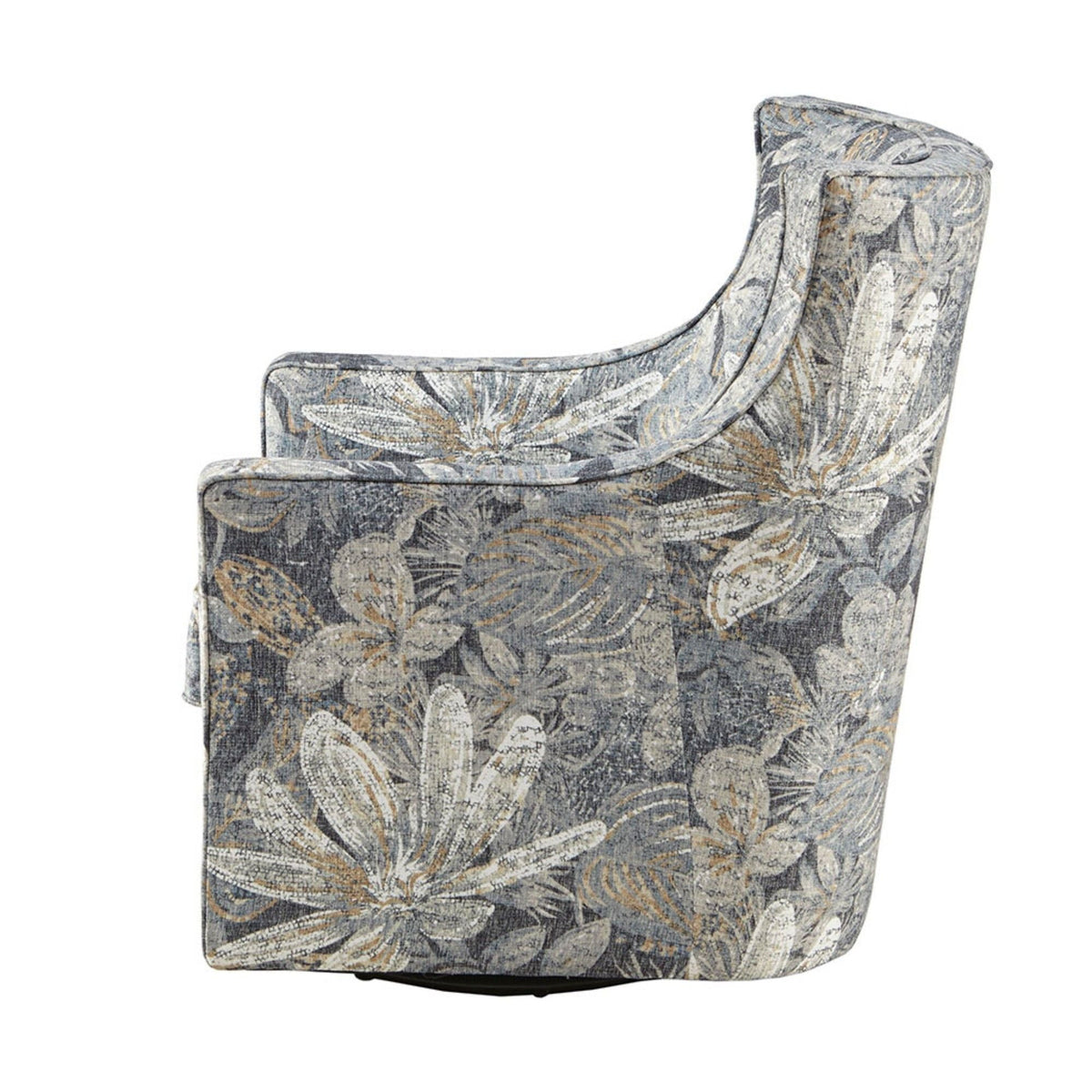 Swivel Glider Chair with Upholstery and Metal Base - Multicolor, photo 6 of 7