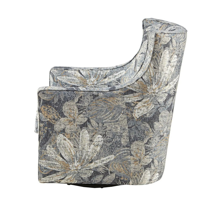 Swivel Glider Chair With Upholstery And Metal Base - Multicolor by Unique Piece Furniture