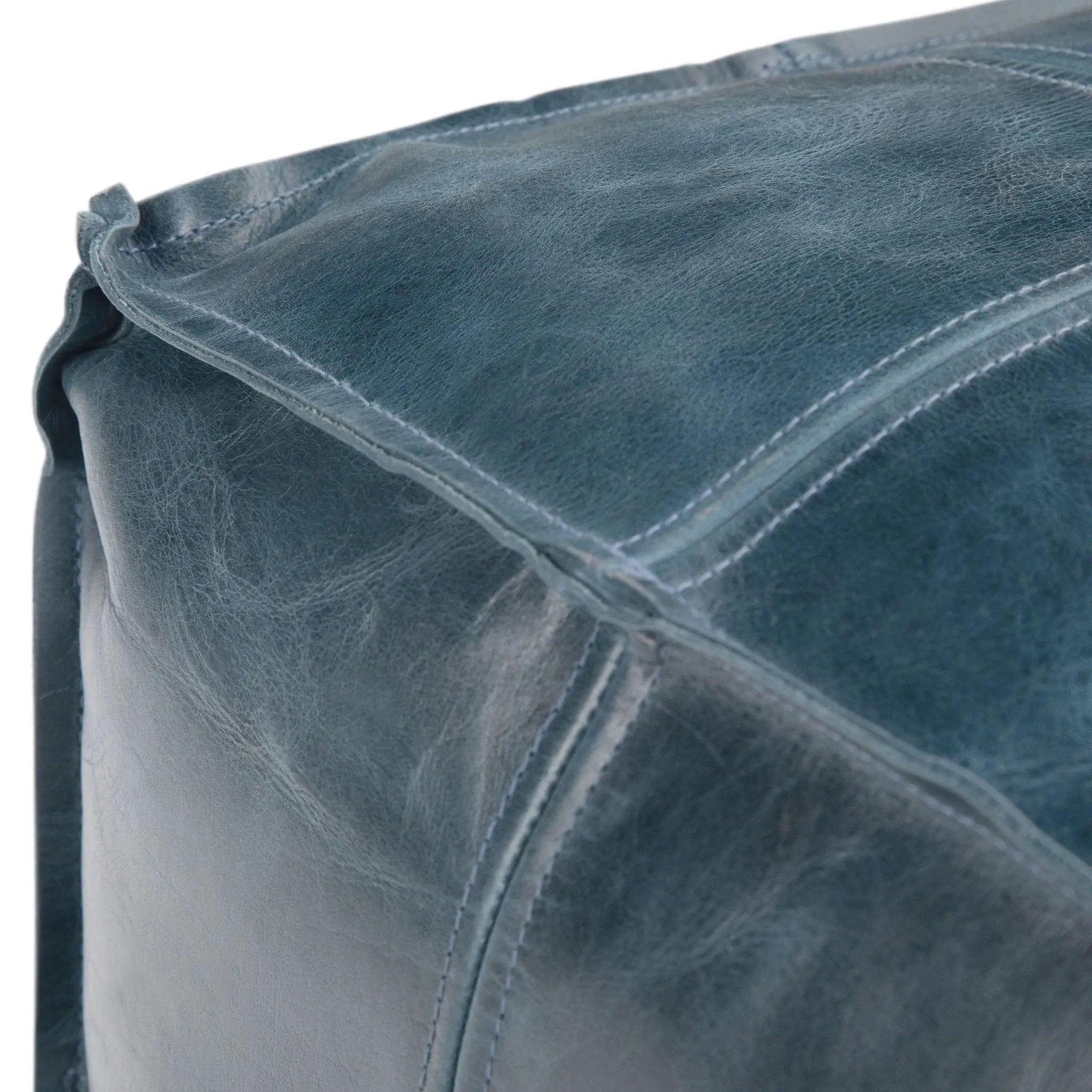 Manning - Square Pouf - Teal by Unique Piece Furniture