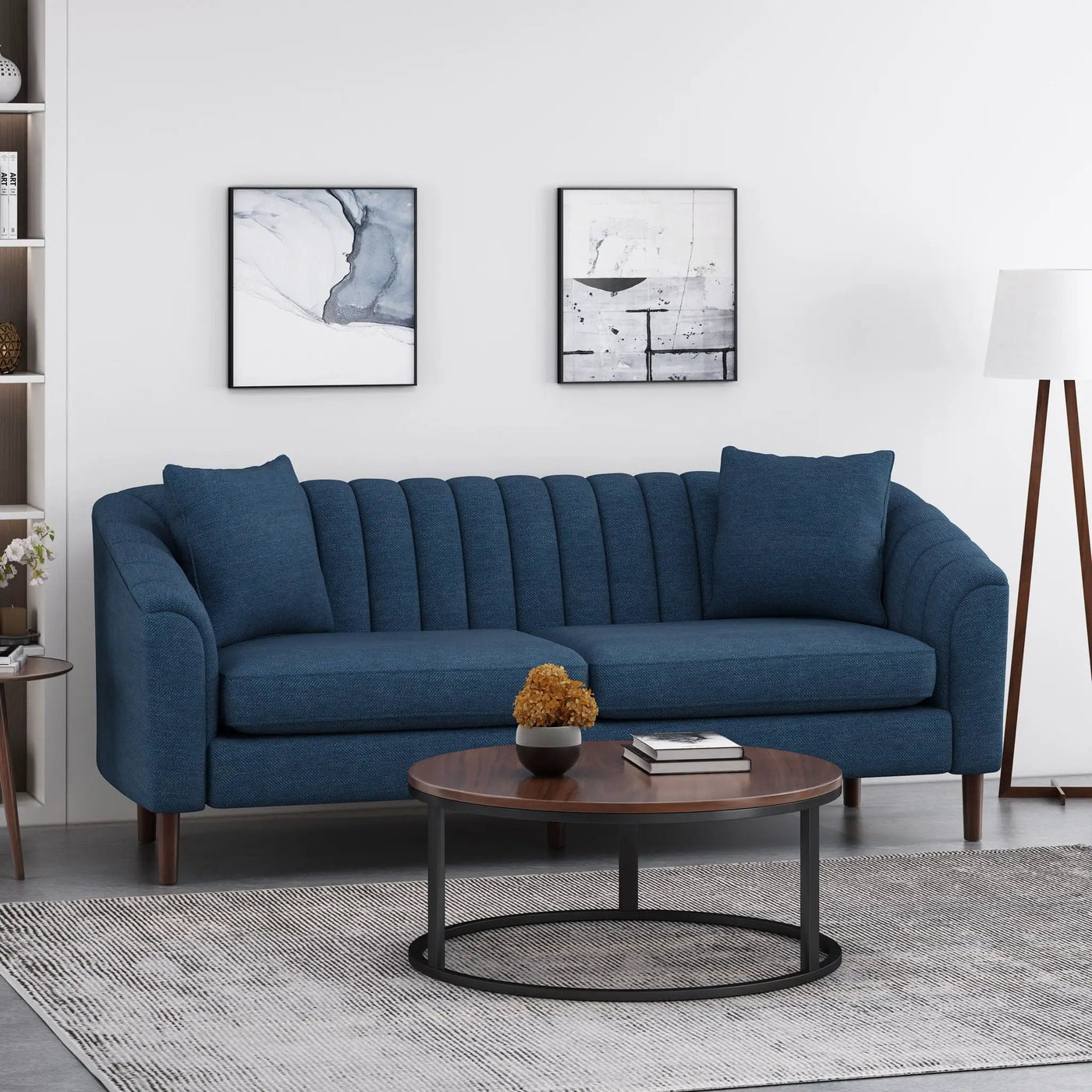 Contemporary 3 Seater Sofa With Plush Accents by HouseOfZazla