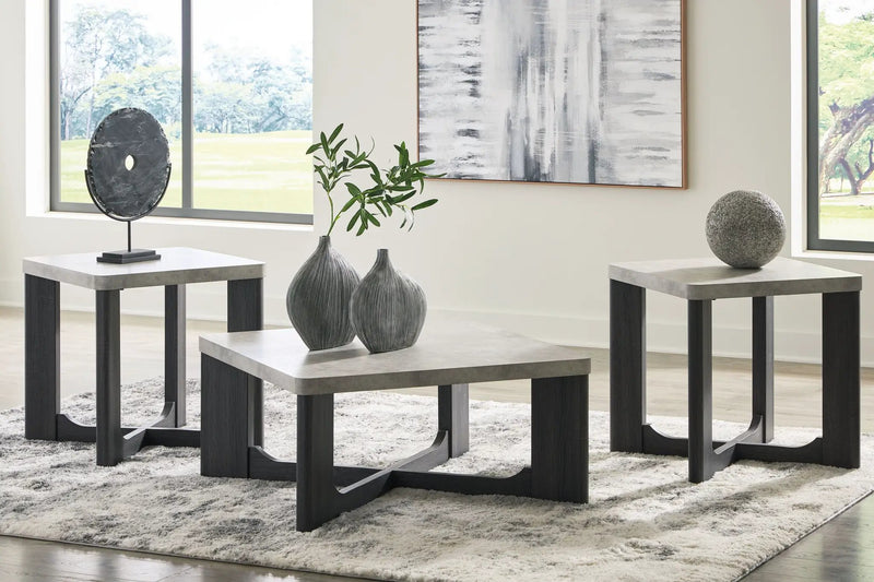 Sharstorm - Occasional Table Set (Set of 3) - Two-tone Gray by Unique Piece Furniture