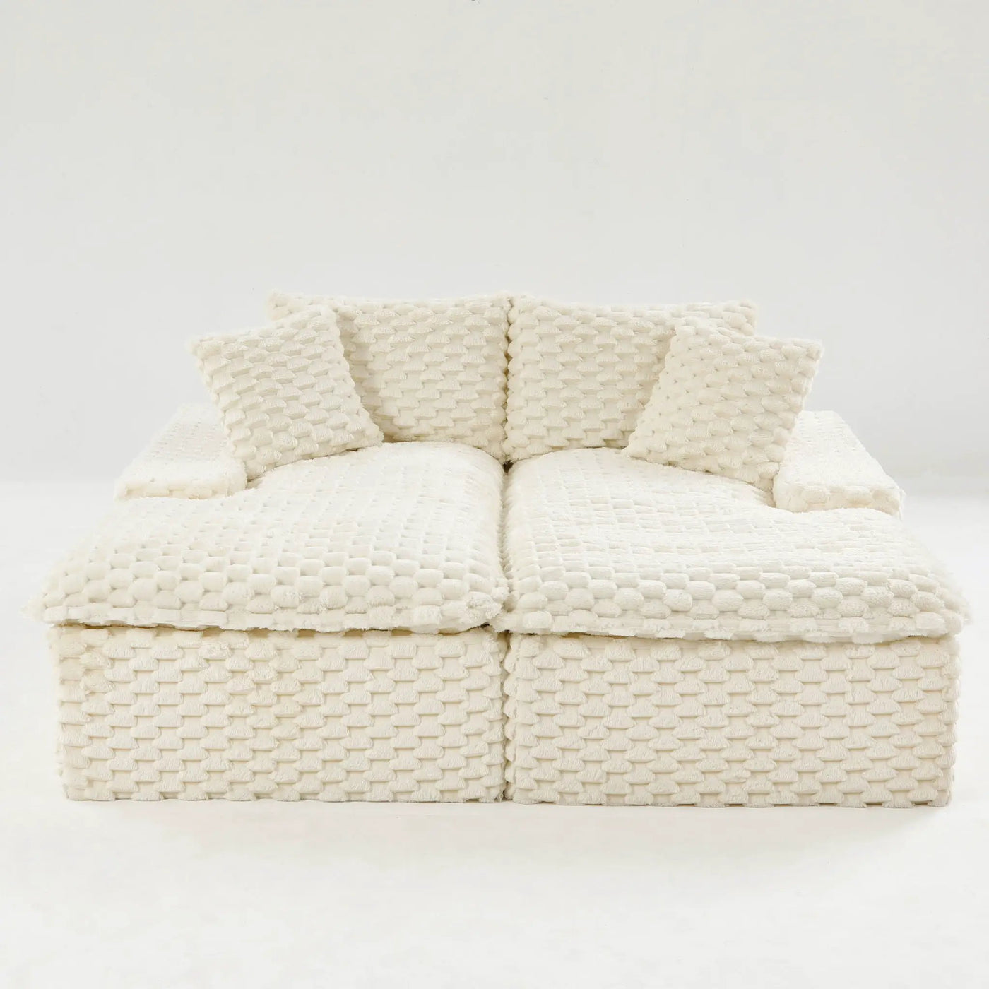 Double Chaise Lounge With Full Compressed Sponge by HouseOfZazla
