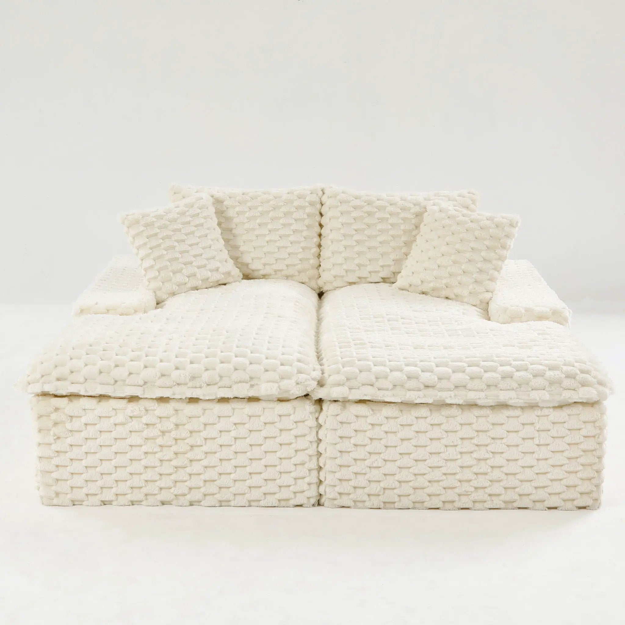 Double Chaise Lounge With Full Compressed Sponge by HouseOfZazla