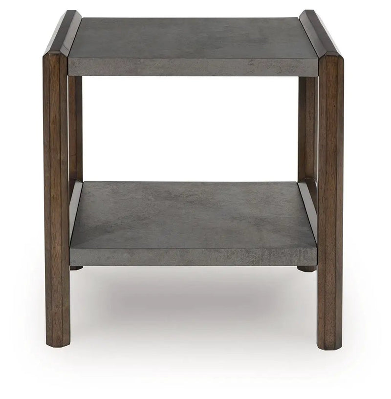 Kallenny - Rectangular End Table - Brown / Gray by Unique Piece Furniture