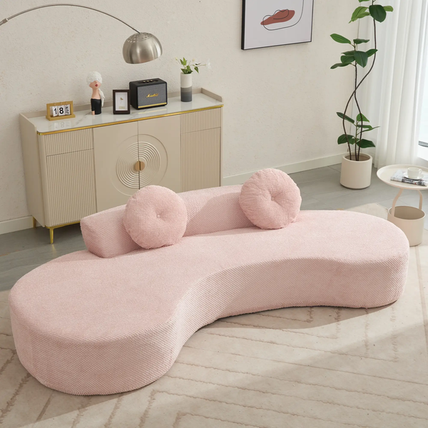 105.5'' Curved Sofa - Modern Minimalist Design, photo 2 of 10