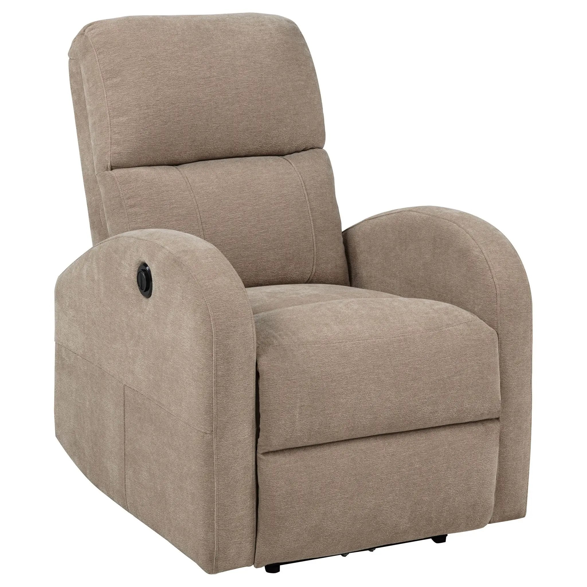 Grant Fabric Upholstered Power Recliner Chair Camel by Unique Piece Furniture