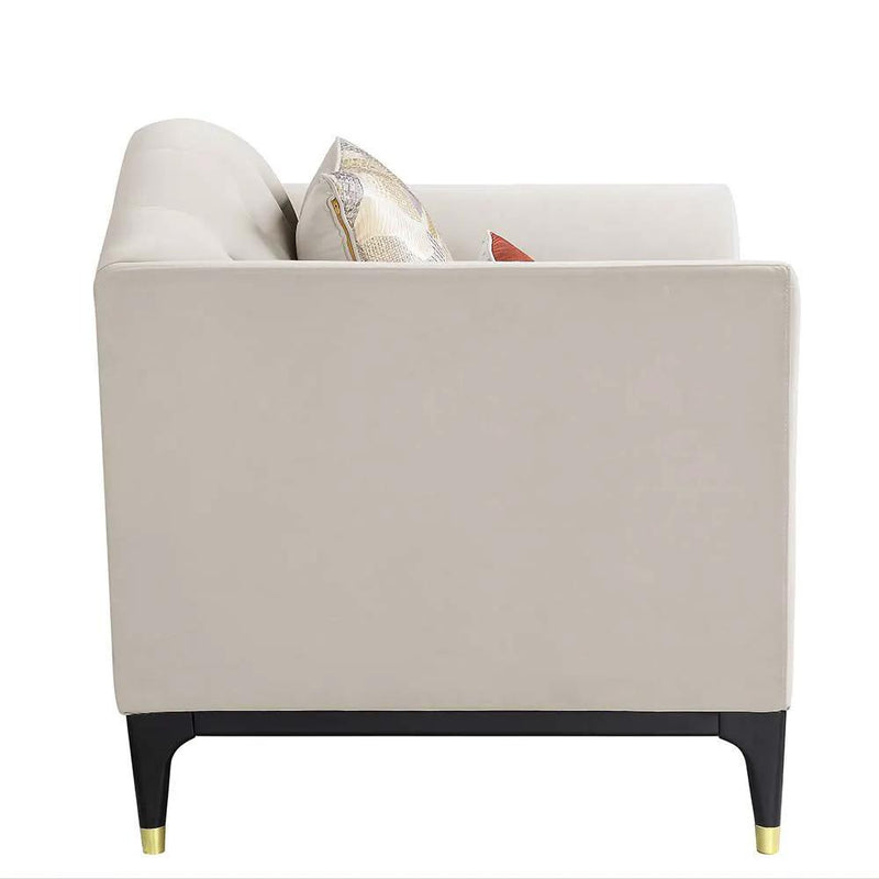 Tayden - Chair With 2 Pillows - Beige Velvet by Unique Piece Furniture