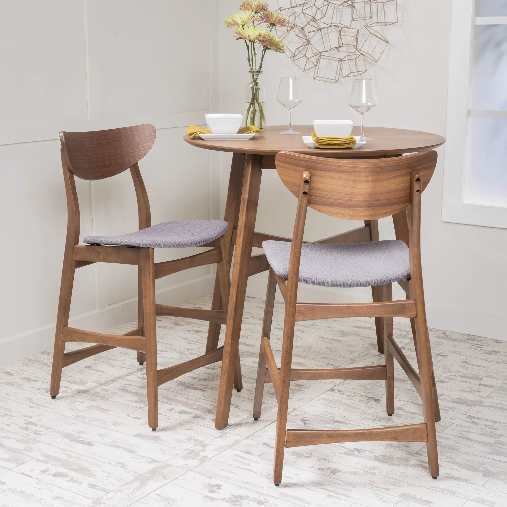 Elegant Counter Height Chair With Cushioned Seat by HouseOfZazla