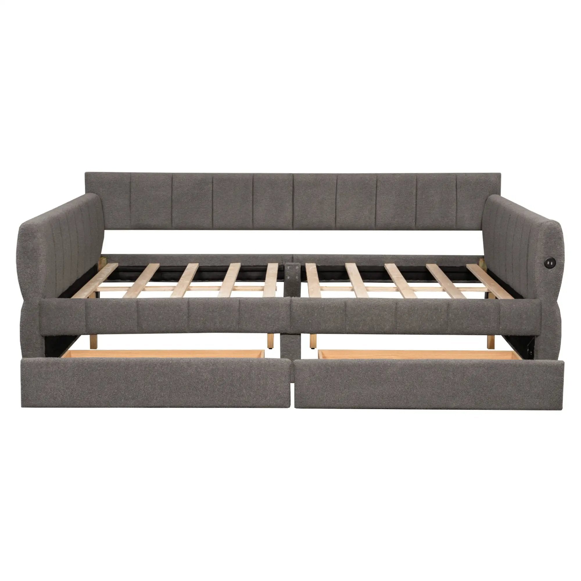 Upholstered Platform Bed With USB Charging by Unique Piece Furniture