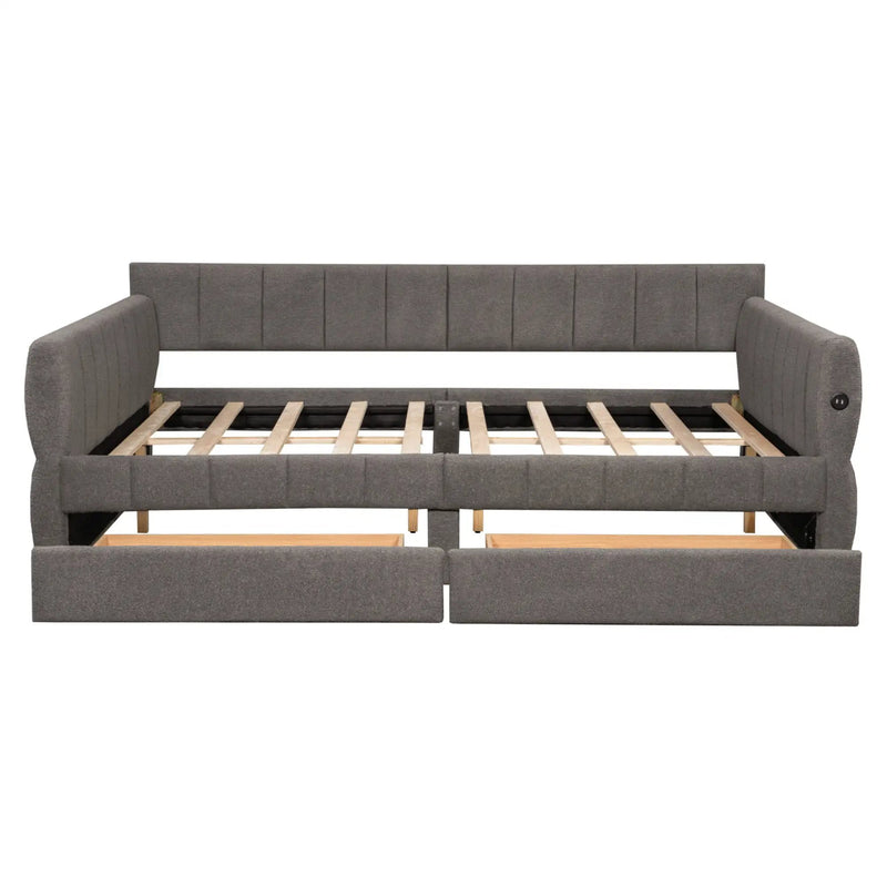Upholstered Platform Bed With USB Charging by Unique Piece Furniture