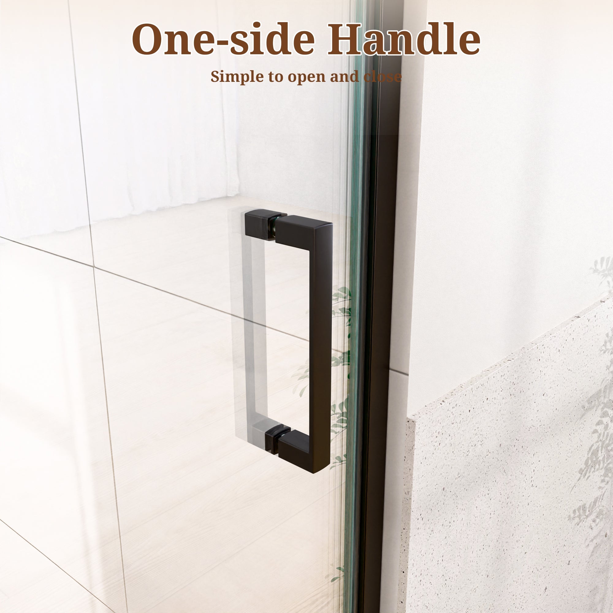 32" W x 72" H Semi-Frameless Circular Pivot Shower Door in Matte by HouseOfZazla