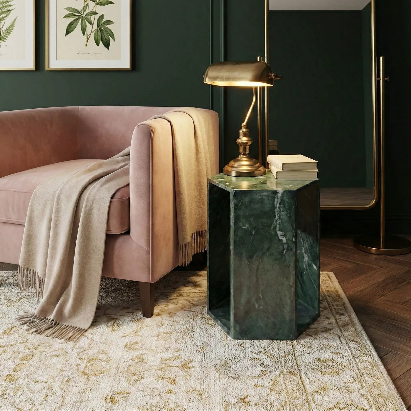 Modern Minimalist Hexagon Side Table by HouseOfZazla